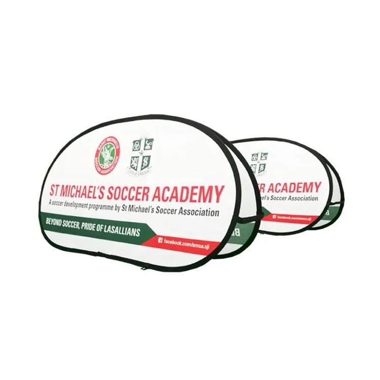 Customizable Logo Frame Pop up Banner with Heat Transfer Printing on Nylon for Outdoor Events Environment-Themed Promotional Use