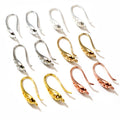 10pcs ( 5pairs) 20x11mm Matte Silver Plated and Gold Color Ear Hooks Earring Wires for Handmade Women Fashion Jewelry Earrings