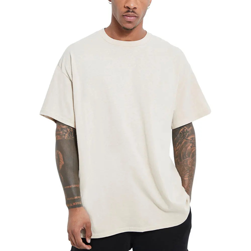 Custom Men's Crew Neck T-Shirt High Quality 100% Cotton Heavyweight Casual Screen Print Embroidery Formal Digital Methods Tee