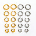 Non Tarnish Trendy Earring 18K Gold Plated Cambered Surface Band C Huggie Hoop Earring for Women Jewelry Wholesale