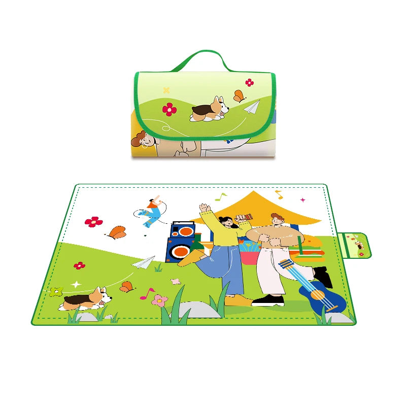 Extra Large Picnic Beach Blankets Outdoor Foldable Waterproof Sand Mat for Camping Hiking Travel Concerts Festival Lawn Rug