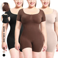 Women's Custom Logo Bodysuit T-Shirt Seamless Tummy Control Shapewear Pant Square Neck Breathable Nylon Sculpting Body Shaper