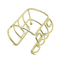 New Arrival Fashion Gold Plated Cuff Bracelet Unique Design Irregular Statement Bangle for Women Party Wedding Jewelry