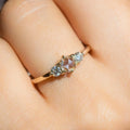 New Arrivals Gold Plated Brass Jewelry 3A Cz Cubic Zirconia Earrings Green Blue Pink Gemstone Ring for Women