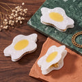 Midairy Factory Direct Sale OEM ODM Cute Poached Egg Hair Clip Acetate Hair Claw for Girls CSFZ0453