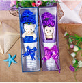 Valentine's Day Gift Mother'S Day Gift Teacher's Day Gift Flowers 3 Carnations and Bear Soap Flower