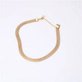 Fenny Wholesale 18K PVD Plated Fashion Simple Watch Strap Adjustable Stainless Steel Choke Chain Necklace for Women