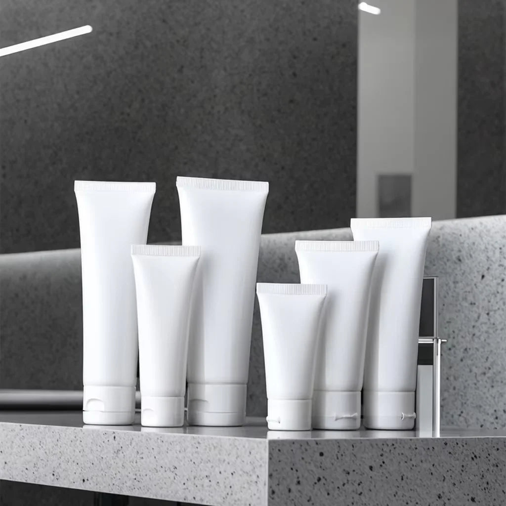 Stock Eco-friendly Flip-Top Screw Lid Plastic Tubes 3g-100g Sizes for Eye Cream Face Mask Hand Cream & Facial Cleanser