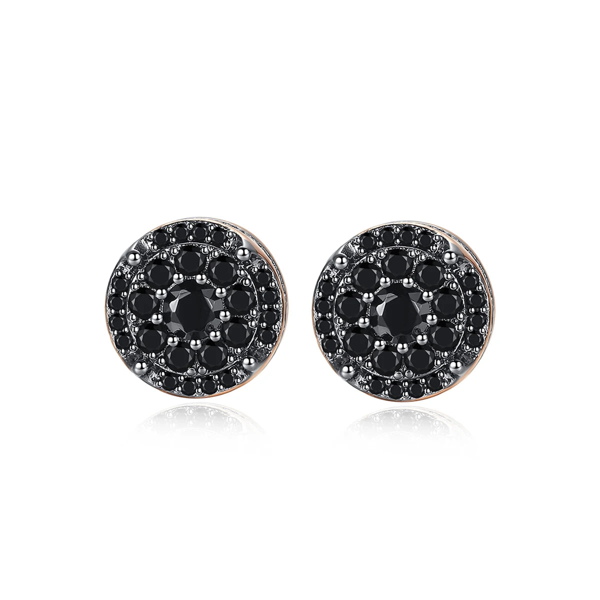 JINSE Popular Men Women Crown Shaped Earrings Luxury Cubic Zirconia Earrings Hip Hop Jewelry