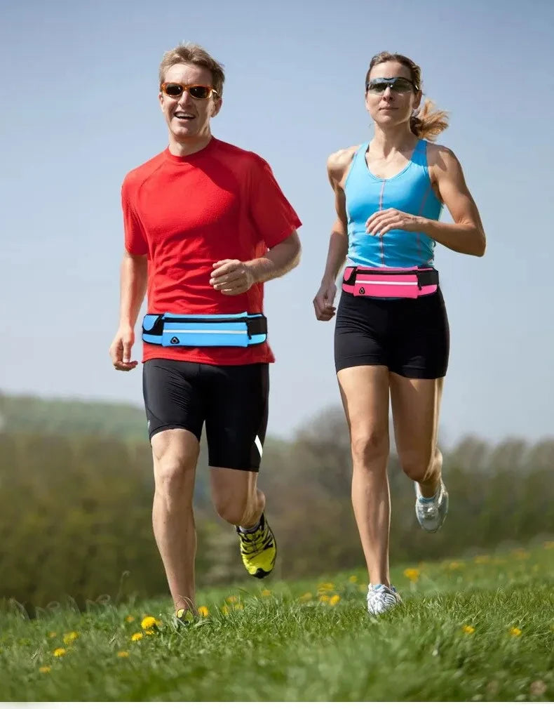 Running Sports Belt Waist Pack Pockets for Men Women Hiking Outdoor Stretch Sports Belt Waist Pack Pockets