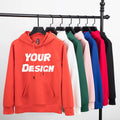 Customized Logo Men Silk Screen Printing Pullover Unisex Drawstring Men Loose Oversized Hoodies