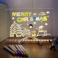 Acrylic Bracket Erasable Children Drawing Board Kids Gifts Creative Led Night Light USB LED Message Writing Note Pad Board Lamp