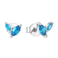 Earings Jewelry Female Maple Leaf Crystal Stud Earrings Custom Hot Selling Girls S925 Sterling Silver Zircon Daily