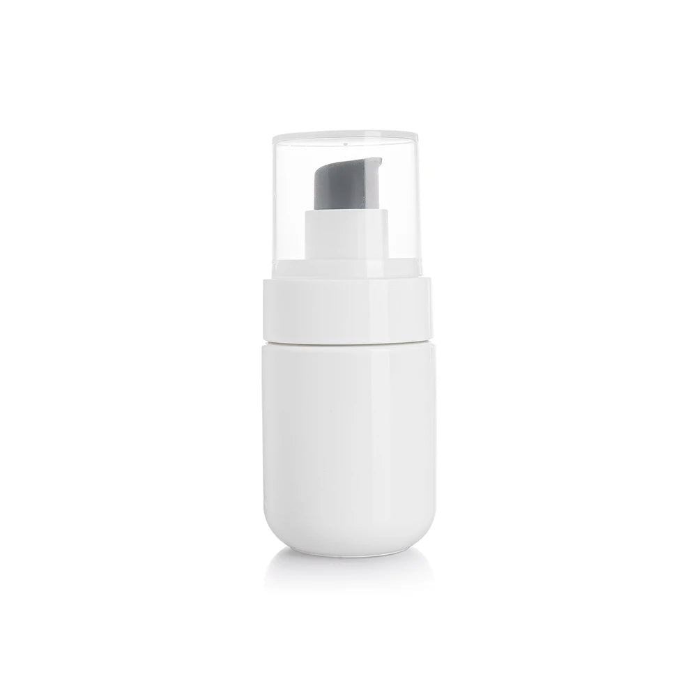 White 50ml Cosmetics Packaging Pump Bottle Empty Serum Bottle for Skin Hair Lotion for Low MOQ Screen Printing Surface Handling