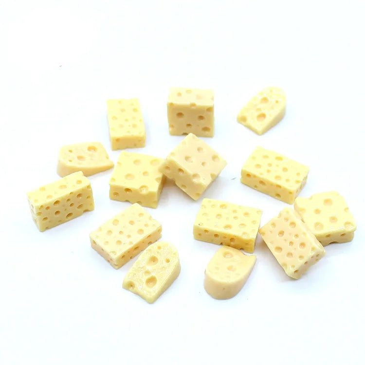 DIY Resin Cheese Block Ornament Accessories Mini Cheese Candy Toy