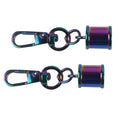 Wholesale Metal Snap Hook Tassel Cap rainbow Color