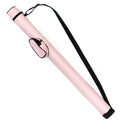 Pink Color 2 Holes 1/2-pc Billiard Pool Cue Bag PU Leather Round Shape Carrying Cue Case MegaBDM