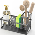 Stainless Steel Dish Organizer Divider Soap Dispenser Storage Kitchen Sink Caddy Sponge Holder