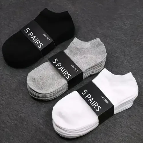 Women's Socks Solid Color White Black Ankle Socks Breathable Sports Comfortable Cotton Floor Socks for Women Hiking Clothing