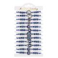 12 Pcs Summer Evil Eye Rope Bracelets Rope Kabbalah Bracelets Blue Eye Nazar Charm Crystal Beaded Bracelets