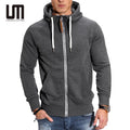 Liu Ming Custom Logo Trending 2025 Autumn Winter Men Sports Solid Color Casual Hoodie Fashion Zipper Jacket Sweatshirts