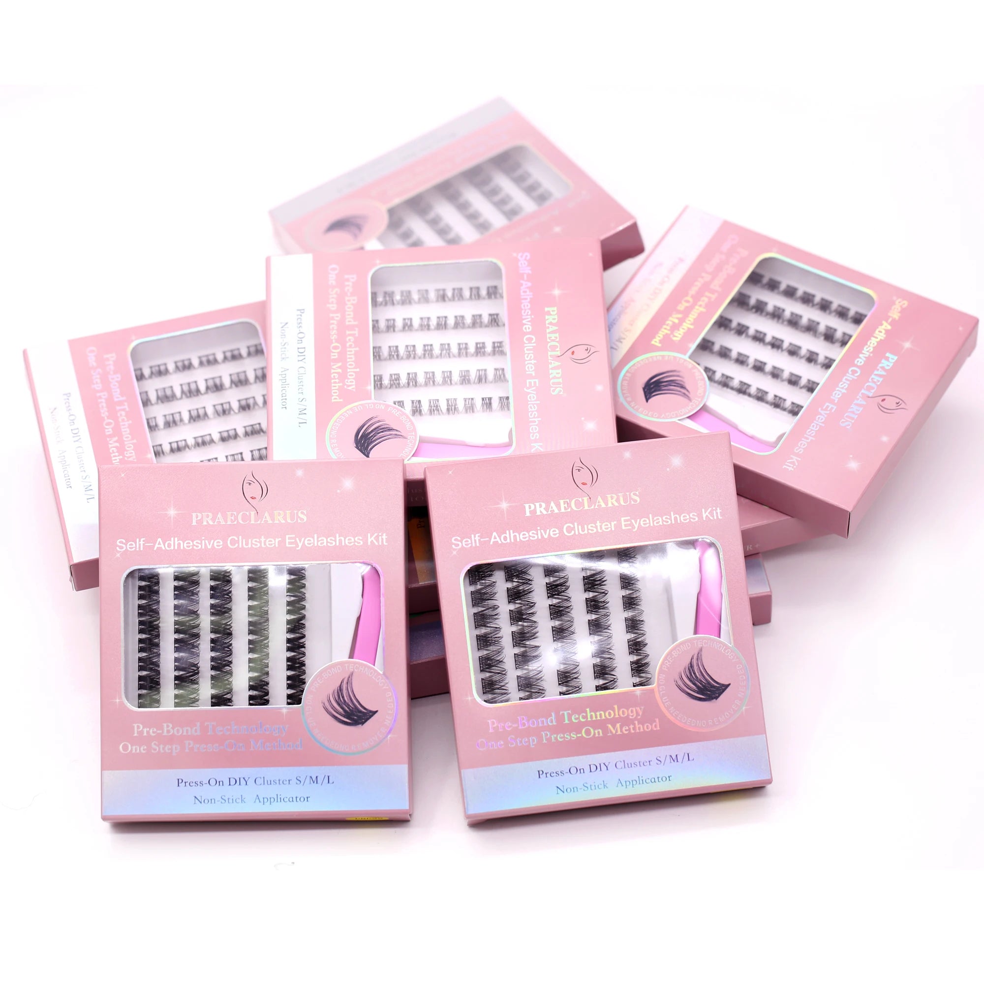 Handmade Self-Adhesive Press-on Lash Extensions Lash Clusters for Enhanced Eye Makeup