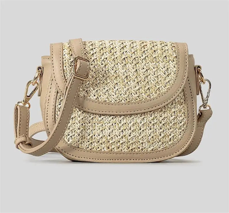 2026 New Arrival Retro Straw Bag High Quality Cross Body Bag Summer Female Handmade Holiday Small Beach Bag with Strap