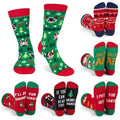 Unique Novelty Custom Jacquard Socks Knit Women Men Xmas Christmas Funny Custom Socks Design
