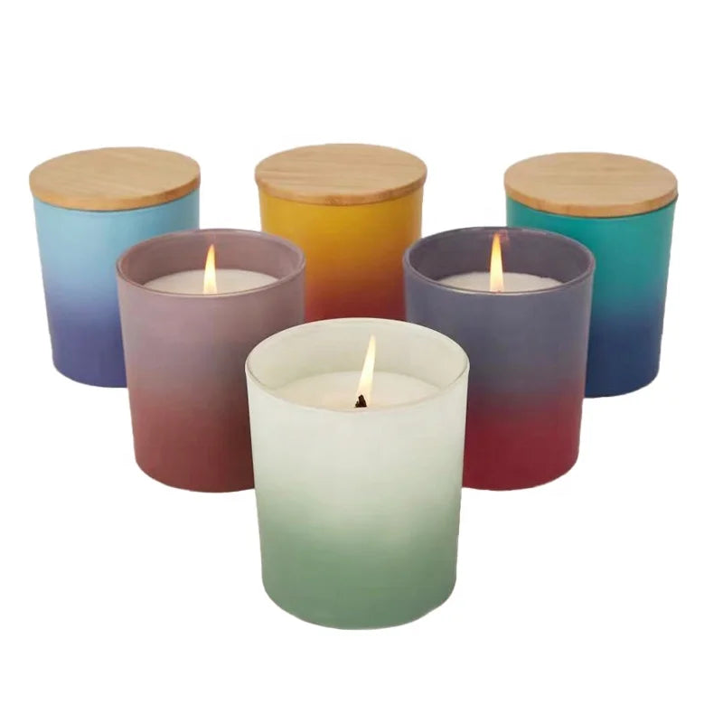 Glass Candle Jars 20 oz Glass Candle Jar with Design Candle in Glass Jar Custom Tortoiseshell