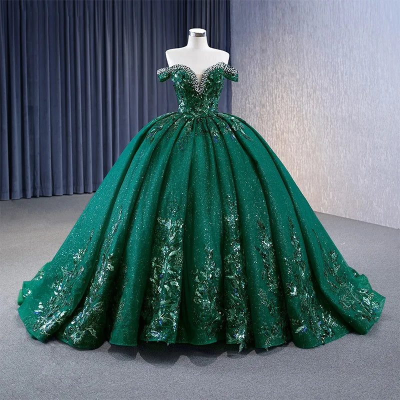 Jancember 231113 Formal Crystal Lace-up Evening Sequins Party Gowns Dresses