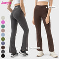 Janya 2025 Flared Yoga Leggings High Elasticity Sport Fitness Workout Leggings with Back Pocket  Spandex Fashionable