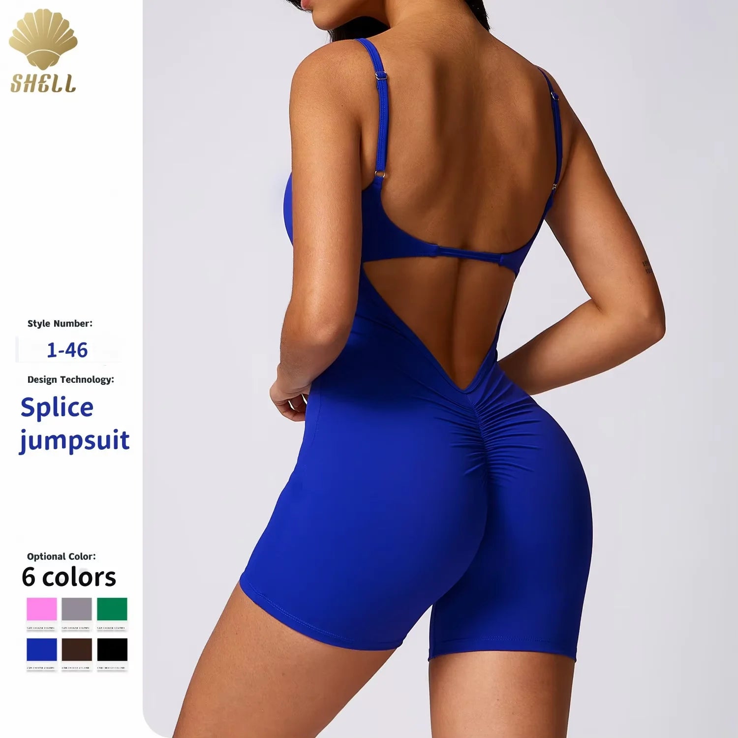LULUXIXIYAYA Peach Hip-Lifting Tight One-Piece Yoga Bodysuit Women's Belt Chest Pad Quick-Drying Sports Fitness Wear Jumpsuit