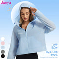 Janya Women's Lightweight Breathable Waterproof Sports Jackets Sun Proof  UPF50+ Anti-UV Long Sleeve Hooded Yoga Jacket Adults