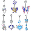 14G Stainless Steel Moon Ring Belly Piercing Jewelry Fashion Body Piercing Belly Button Ring