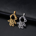 DIY Jewellery Finding Wholesale Cute Charm Jewelry New Custom 18K Gold Stainless Steel Universe Astronaut Spaceman Pendant