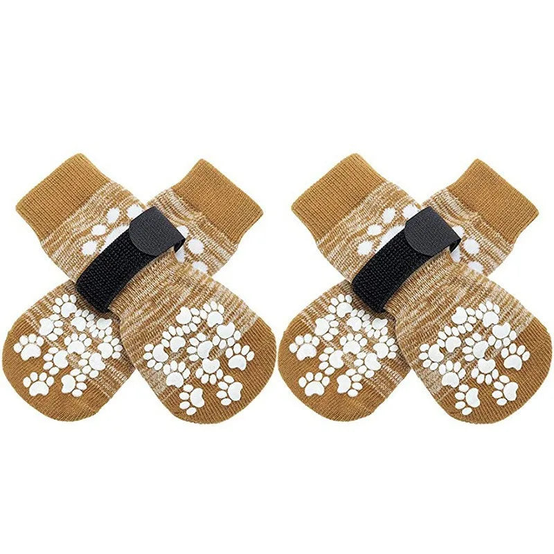 Non-Slip Dog Socks Booties Anti-Slip Dog Socks for Hardwood Floors - Extra-Thick Grip Great for Dog Paw Protection