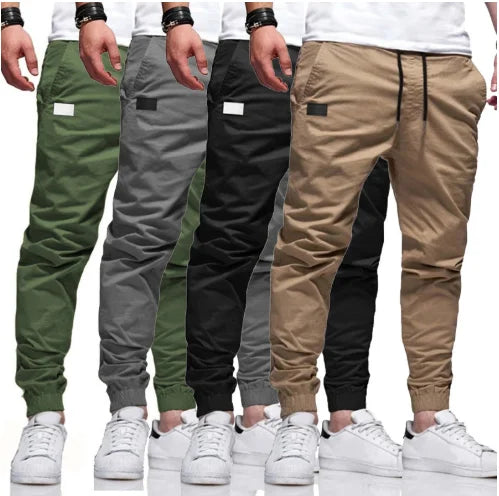 Men's  Youth Sports and Leisure Trousers Fashionable and Trendy Straight-leg Work Pants Slim-fit and Cuffed Men's Pants.