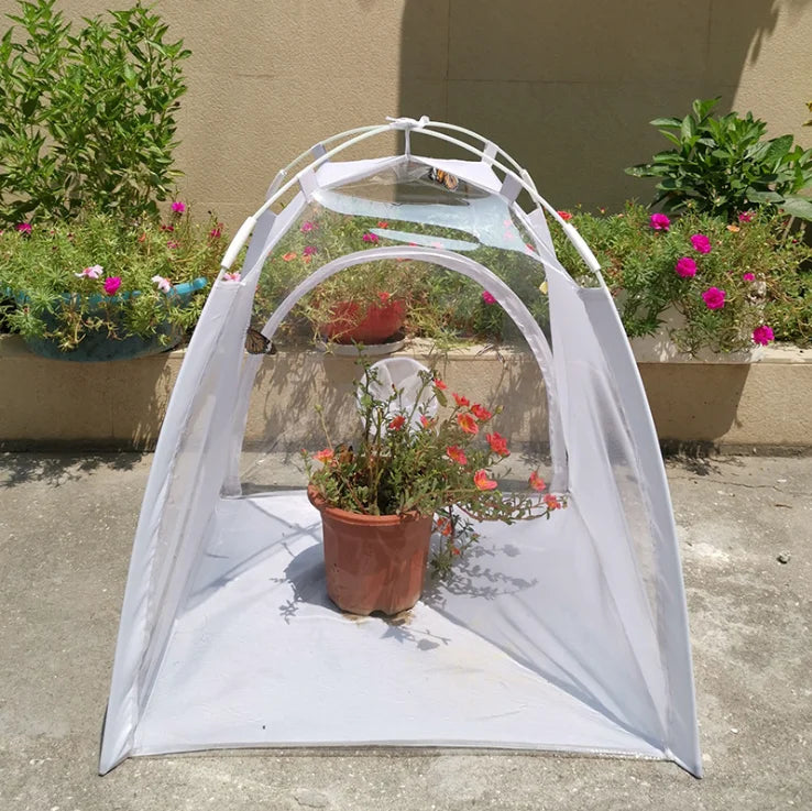 22x22x28 Inches Portable Transparent Insect Rearing Cage Black Soldier Fly Breeding Net House Aviary