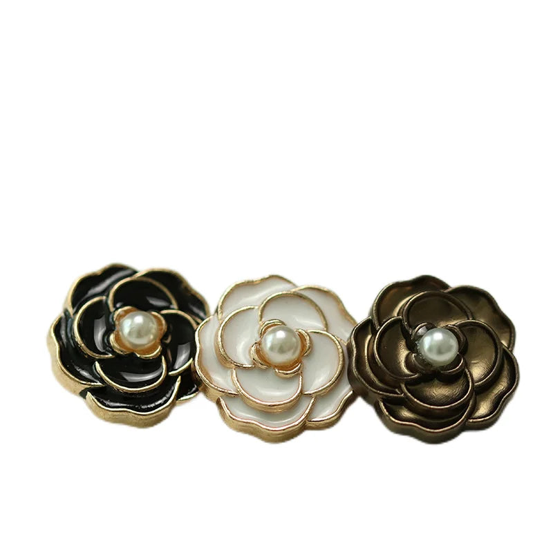 High Grade Elegant Round Metal Pearl Shank Button with Covered Nickel-Free Finish for Cashmere Sweater Overcoat