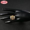 2019 Fashion Style Copper Gold Color Zirconia Women Wedding Band Rings Ladies Beautiful Engagement Rings