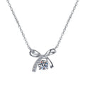 OAHLAN Fashion Luxury Jewelry 1Ct Round Cut VVS1 Moissanite Wing Heart Pendant 925 Sterling Silver Necklaces for Women Wedding
