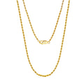 RINNTIN SC29-1.5 Fine Jewelry 18K Gold Over Pure 925 Sterling Silver 1.5mm Diamond-Cut Rope Chain Necklace