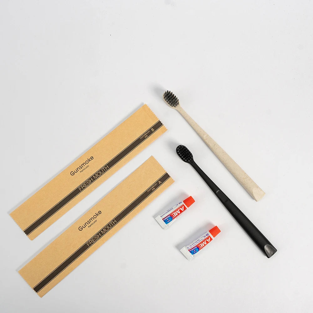 Yirui Brand Hotel Dental Kit Disposable Plastic Toothbrush Toothpaste Fluoride Formula Extra-Soft Bristle Custom Logo Bulk