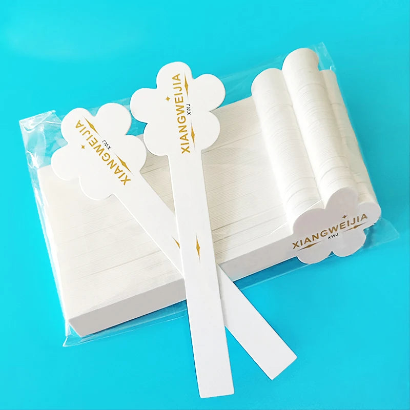 Custom Logo Fragrance Tester Perfume Blotter Paper Strips Art Paper Cardboard Absorbent Label 300g Hot Stamped Business Card