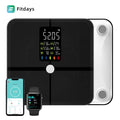 VA Smart Body Fat Scale with Free App Electronic Sensor Bathroom Usage Weight Scale Change Track Record Body Analysis