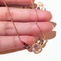 Fancy Exquisite Luxury Jewelry Glitter Crystal Wing Pendant Necklace Stainless Steel Gold Plated Rhinestone Angel Wing Necklace