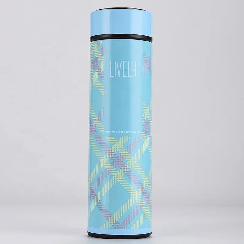 Inside 304 Double-wall  Stainless Steel Thermos Outdoor Sports Bouncing Lid Water Bottle