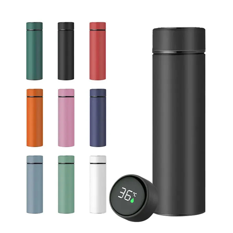 Hot-Selling 500ml Stainless Steel Smart Thermos Cup Portable Double Wall Design with Custom Logo Carafe & Mug Warmer