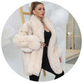 Y2K Janefur Fur Lady Wholesale Price Elegant European Style Women Fox Fur Coat Girls