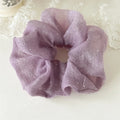 Women's Fashionable Hair Ties & Scrunchies with Solid Color Chiffon Fabric Size L for Wear